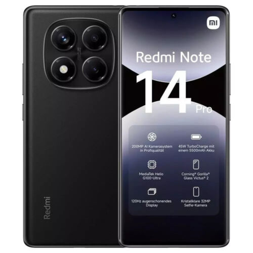 Xiaomi redmi note 14 pro 4g 8gb ram 256gb dual sim black global version brand